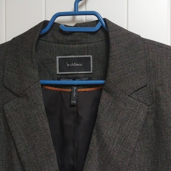 LE CHATEAU Dark gray suit blazer jacket TG / XL front button two pockets - Picture 3 of 9